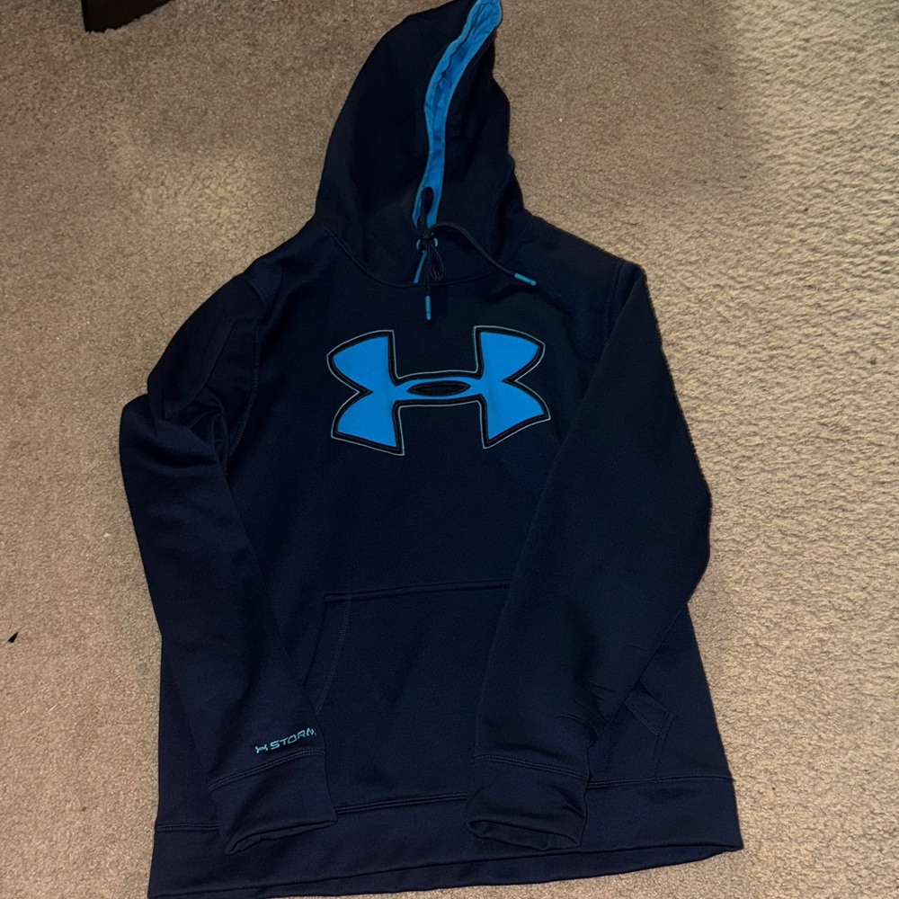 Under Armour Navy Hoodie with Blue Logo